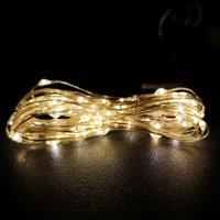 Samuel Alexander 200 LED 10m Premier MicroBrights Indoor Outdoor Christmas Multi Function Battery Operated Lights w/ Timer on Pin Wire in Warm White