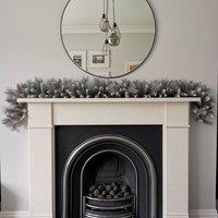 Samuel Alexander 1.8m (6ft) Silver Christmas Garland with Glitter Tips