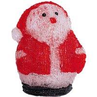 Samuel Alexander 19cm Acrylic Sitting Christmas Santa With 16 Ice White LEDs in Red