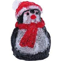 Samuel Alexander 20cm Acrylic Sitting Penguin Christmas Decoration with 16 White LEDs
