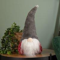Samuel Alexander 35cm Battery Operated Light up Christmas Gonk with Grey Hat & Red Body