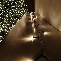 Samuel Alexander 200 LED 16m Indoor Outdoor Christmas Multi Function Mains Operated String Lights with Timer in Warm White in Beige