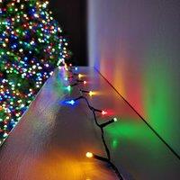 Samuel Alexander 200 LED 16m Indoor Outdoor Christmas Multi Function Mains Operated String Lights with Timer in Multicoloured