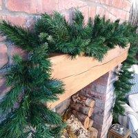 Samuel Alexander 2.7m (9ft) Plain Green Kateson Fir Christmas Garland with 180 Tips