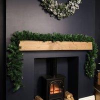 Samuel Alexander Premier 270cm (9ft) x 25cm Plain Green Christmas Garland Decoration | Size: 270 cm (9ft) x 25 cm