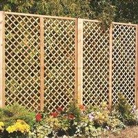 Primrose English Fan Outdoor Garden Privacy Screening Wall Trellis 1.83m x 0.3m in Natural