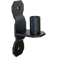 Primrose Powder Coated Wall Mount Fence Brackets in Black - Pack of 2
