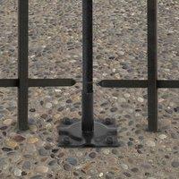 Primrose Powder Coated Surface Mount Fence Bracket in Black