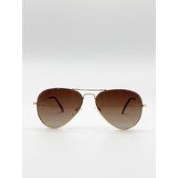 SVNX Classic Brown Aviator Sunglasses Polarized