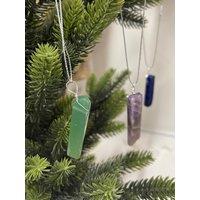 SVNX Crystal Christmas Tree Hanging Ornaments - 12 Pcs