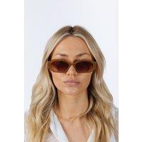 SVNX Oval Geomentric Sunglasses in Tortoise Brown