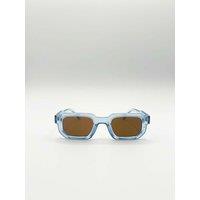 SVNX Chunky Retro Square Sunglasses in Blue