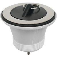 Balterley Fireclay Cleaner Sink Waste with Plug Chrome in Silver
