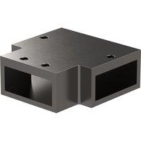 Balterley Wetroom Arm T Piece (for use with Flat Support Bar) - Brushed Pewter in Silver