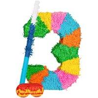 Fax Potato Number 3 Pinata Set with Stick & Blindfold - Blue Stick