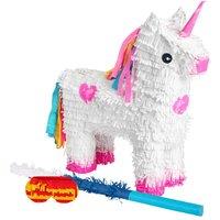 Fax Potato 3pc Unicorn Pinata Set with Stick & Blindfold in Blue