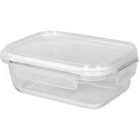 Harbour Housewares 640ml Glass Food Storage Container - Reusable Airtight Meal Prep Tubs in White