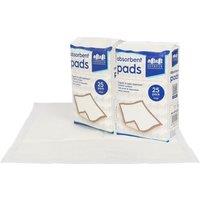 Harbour Housewares Large Disposable Incontinence Bed Pads - 60cm x 60cm - 50x Waterproof Absorbent Mattress Wetting Protector Sheets