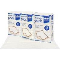 Harbour Housewares Large Disposable Incontinence Bed Pads - 60cm x 60cm - 75x Waterproof Absorbent Mattress Wetting Protector Sheets