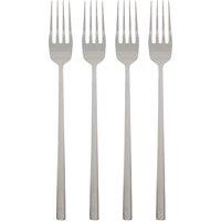 Argon Tableware Stainless Steel Dinner Forks - 19.5cm - Pack of 4 in Silver