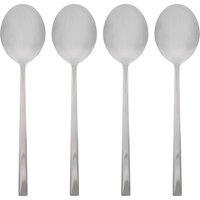 Argon Tableware Stainless Steel Dessert Spoons - 20cm - Pack of 4 in Silver