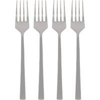 Argon Tableware Stainless Steel Cake Forks - 15cm - Pack of 4 in Silver