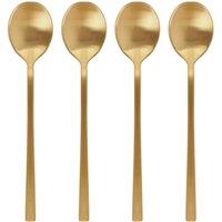 Argon Tableware Stainless Steel Teaspoons - 14.5cm - Pack of 4 in Gold