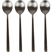 Argon Tableware Stainless Steel Teaspoons - 14.5cm - Pack of 4 in Black