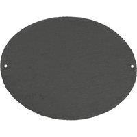 Nicola Spring Oval Blank Slate House Sign - 20cm x 15cm in Black | Size: 20 cm x 15 cm