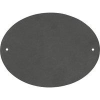 Nicola Spring Linea Oval Blank Slate House Sign - 20cm x 15cm in Black | Size: 20 cm x 15 cm