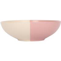 Nicola Spring Colour Block Stoneware Pasta Bowl - 20.5cm in Pink