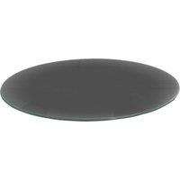 Harbour Housewares Round Glass Chopping Board - 30cm Kitchen Cutting Board for Food Prep in Grey
