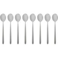 Argon Tableware Stainless Steel Teaspoons - 14.5cm - Pack of 8 in Silver