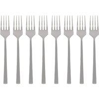 Argon Tableware Stainless Steel Cake Forks - 15cm - Pack of 8 in Silver