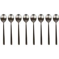 Argon Tableware Stainless Steel Teaspoons - 14.5cm - Pack of 8 in Black
