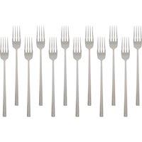 Argon Tableware Stainless Steel Dinner Forks - 19.5cm - Pack of 12 in Silver
