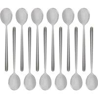 Argon Tableware Stainless Steel Teaspoons - 14.5cm - Pack of 12 in Silver