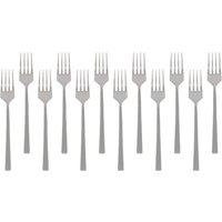 Argon Tableware Stainless Steel Cake Forks - 15cm - Pack of 12 in Silver