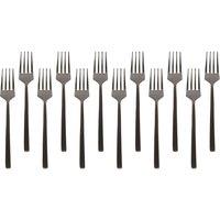 Argon Tableware Stainless Steel Cake Forks - 15cm - Pack of 12 in Black