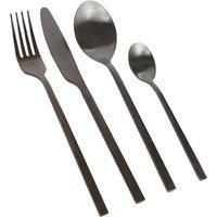 Argon Tableware 16pc Stainless Steel Cutlery Set in Black