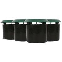 Harbour Housewares Slug & Snail Beer Traps - 11.5cm x 10cm - Green/Black - Pack of 4 in Green | Size: 4 Pack