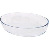 Argon Tableware Oval Glass Oven Dish - 35cm x 24cm - 1x Large Baking Tray in Clear | Size: 35 cm x 24 cm