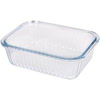 Argon Tableware Rectangular Glass Cake Dish - 17 x 12.5cm - Optical Oven Baking Tray in Clear | Size: 17 x 12.5 cm