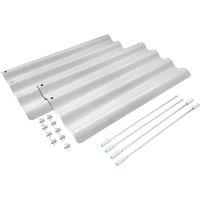 Harbour Housewares 2pc Galvanised Steel Raised Garden Bed Extension Set - 50cm in Silver