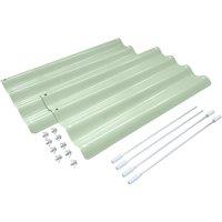 Harbour Housewares 2pc Galvanised Steel Raised Garden Bed Extension Set - 50cm in Green