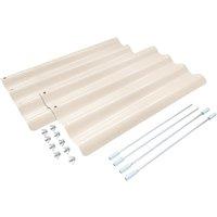 Harbour Housewares 2pc Galvanised Steel Raised Garden Bed Extension Set - 50cm in Ivory