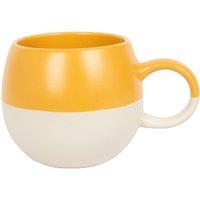 Nicola Spring 340ml Dipped Stoneware Mug - Sphere Glazed Stoneware Tea Coffee Cups in Yellow