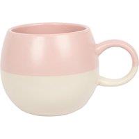 Nicola Spring 340ml Dipped Stoneware Mug - Sphere Glazed Stoneware Tea Coffee Cups in Pink
