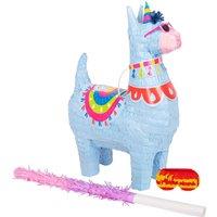 Fax Potato Llama Pinata Set with Stick & Blindfold in Pink