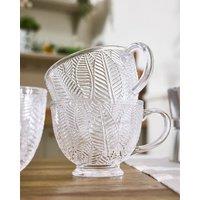 Dibor Set of 2 Vintage Embossed Botanical Design Coffee Mug Tea Cups 400ml in Clear | Size: 2 Pack